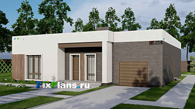 Проект одноэтажного дома F-8540