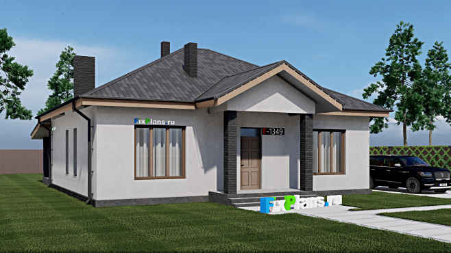 Проект одноэтажного дома F-1349