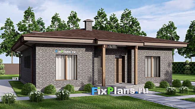 Проект одноэтажного дома F-14111