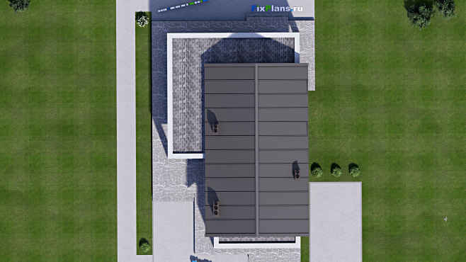 Проект дома с мансардой F-15965 — фасад 5